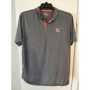 Miami Hurricanes Colosseum Men's Polo Size 3X Short Sleeves University of Miami